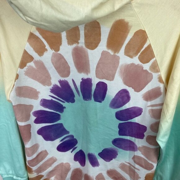Tie Dye Hoodie Pullover Lightweight Sweatshirt Bohemian Size Small Hippie Top S - Picture 5 of 11